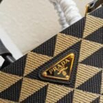 Prada Symbole Micro Bag Fake in Black/Beige Jacquard Fabric - Image 4