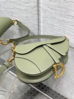 Dior Saddle Bag with Strap Imitation in Ethereal Green Grained Calfskin - Image 9