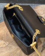 Top Quality Fake Fendi Baguette Chain Midi Bag In Black - Image 7