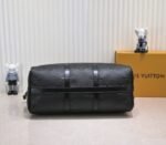 LV Monogram Empreinte Keepall Bandouliere 45 In Black - Image 3