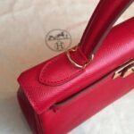 Red Epsom Replica Hermes Kelly 32cm Sellier Classic Bag - Image 6