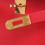Red Epsom Knockoff Designer Hermes Kelly 20cm Purse - Image 4