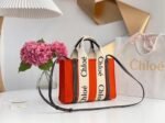 Top Quality Replica Chloe Small Woody Tote Bag In Orange Felt - Image 4