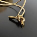 Fake Bottega Veneta Andiamo Clutch with Handle Gold - Image 8