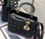 Dior Lady Dior Medium Bag Fake in Black Cannage Lambskin - Image 2