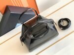 Prada Supernova Small Top Handle Bag Replica in Black Brushed - Image 4