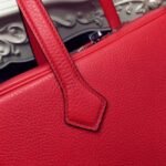Red Luxury Replica Hermes Victoria II 35cm Bag - Image 4