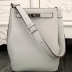 White Leather Knockoff Hermes So Kelly 22cm Clean Style Shoulder Bag