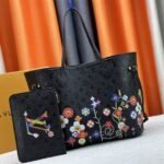 Louis Vuitton X TM Monogram Empreinte Neverfull MM In Black With Style 2
