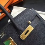 Classic Black Hermes Birkin 30cm Replica Handbag - Image 7