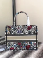 Dior Medium Book Tote Bag Imitation in Multicolor Mille Fleurs Embroidery - Image 7