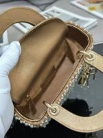Dior Lady Dior Mini Chain Bag Replica in Square with Strass and Beads - Image 8
