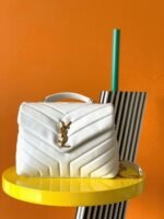 Replica Saint Laurent LouLou Small Chain Bag White - Image 4