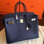 Sapphire Knockoff Hermes Birkin 35cm Elegant Tote - Image 5