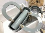 Dior Small Lady Dior Bag Replica in Grey Patent Cannage Calfskin - Image 4