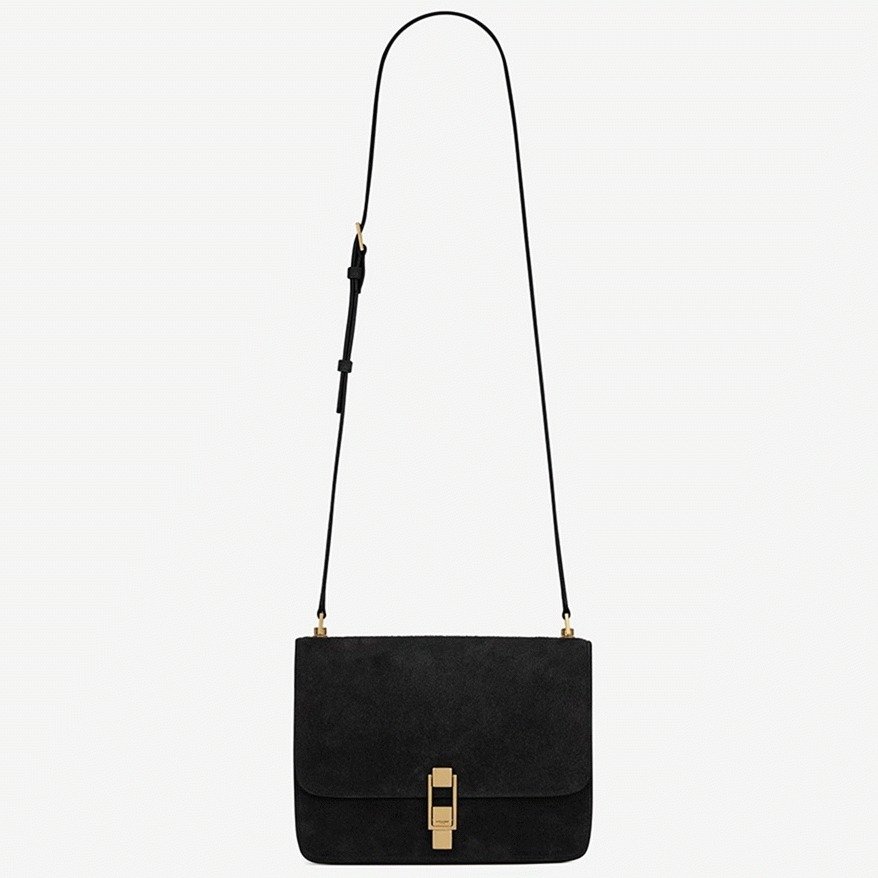 C28AB79C-CD62-B7DE-E4E0-0DF8F86EBE64.jpg Fake Saint Laurent Le Carre Satchel Bag Black - Image 1