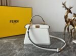 Top Quality Faux Fendi Peekaboo ISeeU Petite Bag In White Nappa Leather - Image 8
