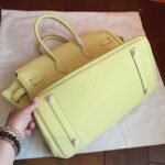 Curry Color Designer Imitation Hermes Birkin 35cm Bag - Image 8