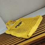 Prada Small Tote Bag Replica in Yellow Woven Raffia - Image 6