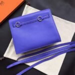 Blue Swift Leather Replica Hermes Kelly Danse Shoulder Bag - Image 2