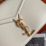 Fake Saint Laurent Cassandra Medium Chain Bag White - Image 7