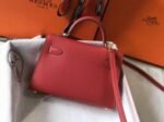 Hermes Kelly Mini II Bag Replica in Rouge Vif - Image 2