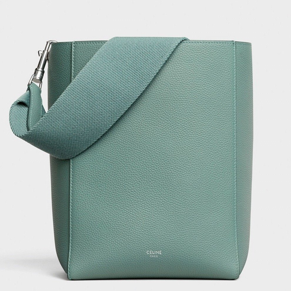 C44A0F70-DF66-B85B-E42F-B0DBA0E3E60A.jpg Top Quality Replica Celine Sangle Small Bucket Bag In Celadon Calfskin - Image 1