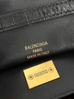 Knockoff Balenciaga Rodeo Mini Bag Black Crocodile Embossed Calfskin - Image 6