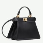 Top Quality Replica Fendi Peekaboo ISeeU Petite Bag In Black Nappa Leather