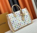 Louis Vuitton X TM Multicolored Onthego MM In White - Image 6