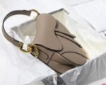 Dior Saddle Bag Fake in Warm Taupe Grained Calfskin - Image 3
