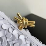 Replica Bottega Veneta Knot Minaudiere Clutch Oyster Sequins - Image 3