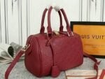 Louis Vuitton Monogram Empreinte Speedy Bandouliere 25 Handbag In Bordeaux - Image 2