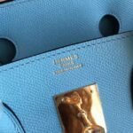 Blue Atoll Imitation Luxury Hermes Birkin 30cm Tote - Image 8