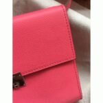 Rose lipstick AAA fake Hermes Clic wallet with strap - Image 6