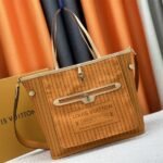 Louis Vuitton Neverfull Bandouliere Inside Out MM Tote In Monogram Canvas And Jaune Safran Textile