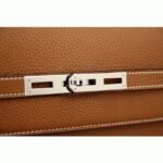 Brown Calf Leather Fake Hermes Kelly Depeche 38cm Briefcase - Image 2