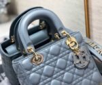 Dior Small Lady Dior My ABCDior Bag Fake in Blue Cannage Lambskin - Image 4