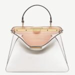 Top Quality Fake Fendi Peekaboo ISeeU Medium Bag In White Calfskin