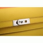 Yellow replica Hermes Kelly Longue wallet - Image 4
