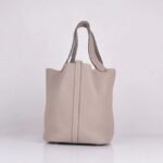 Grey knockoff Hermes Picotin Lock handbag - Image 6