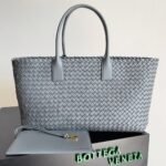 Top Quality Imitation Bottega Veneta Cabat Large Bag In Thunder Intrecciato Lambskin - Image 8