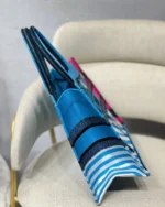 Dior Medium Book Tote Bag Fake in Blue D-Jungle Pop Embroidery - Image 2