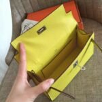 Soufre Epsom Knockoff Hermes Kelly Pochette Vibrant Handbag - Image 8