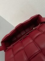 Top Quality Faux Bottega Veneta Padded Cassette Bag In Dark Red - Image 3