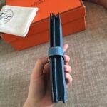 Blue Jean Clemence Knockoff Hermes Bearn Wallet - Image 6