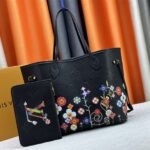 Louis Vuitton X TM Monogram Empreinte Neverfull MM In Black With Style 1