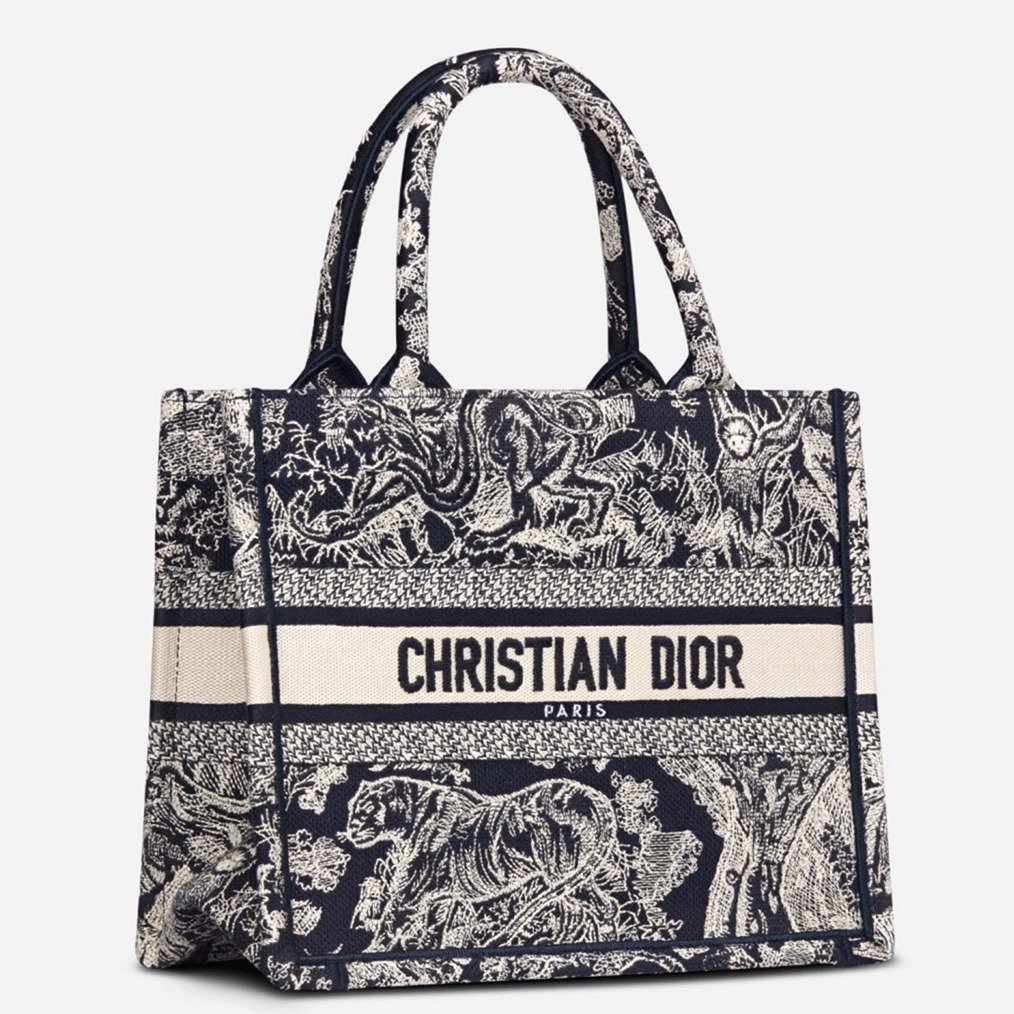 C77884CF-3148-2BEF-9EB3-767FAA81A35D.jpg Dior Small Book Tote Bag Knockoff in Blue Toile de Jouy Reverse Embroidery - Image 1