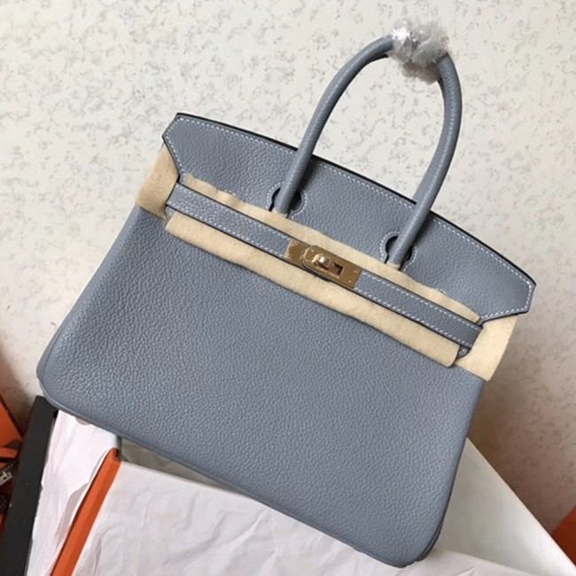 C7AA5D6C-DBFD-CD57-8D48-92A30AA1FC1C.jpg Hermes Birkin 25cm Blue Lin High-End Copy - Image 1