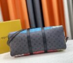 Louis Vuitton X YK Monogram Eclipse Reverse Keepall 45 Luggage In Pumpkin - Image 3